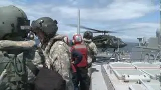 Deck Landing with the crew of the USS Curtis Wilbur