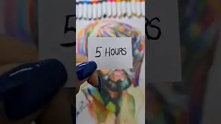 5 sec vs 5 min vs 5 hours Art challenge.#art #drawing #youtubeshorts #shorts