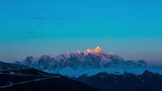 Aerial and Time Lapse Photography of the Namcha Barwa, the Most Beautiful Snow Mountain