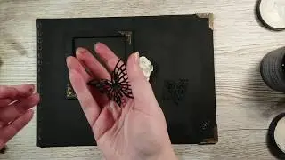 DIY - Wedding album with flowers and FINNABAIR art alchamy waxes