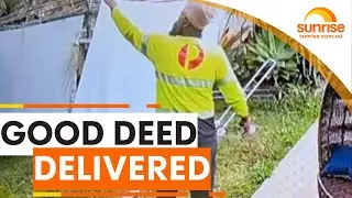 The Good Samaritan postman who took the washing off customer&rsquo;s line as it started to rain | Sunrise