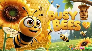 Busy Bees 🐝 | Fun Bee Rhyme for Kids | Learn How Bees Make Honey!