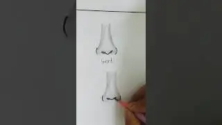 Realistic Nose Front View Pencil Sketch | Easy Drawing Tutorial।#shorts