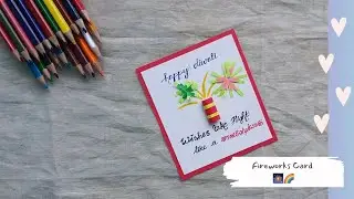 Fireworks Diwali Card Making | Easy 3D Handmade Greeting Card | DIY Craft @MRMOONHandmadeCrafts 