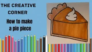 How to draw a pie piece | easy drawing for kids | step by step