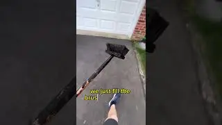 This Thing is SO MESSY 😳 #satisfying #asphalt #sealcoating #business