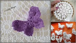 Háčkovaný motýlik/Crocheted butterfly (english subtitles)
