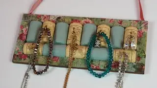 DIY Wine Cork Jewelry Organizer