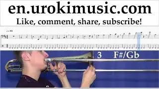 Trombone lessons Jonas Blue - Mama Sheet Music Tutorial Part#1 um-i352