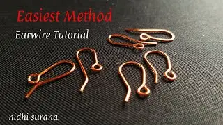 ⚜️ Easiest Earwire Tutorial || How to make Earhooks with Copper wire (0314)