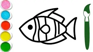 Fish drawing for kids / How to draw a fish / kids video