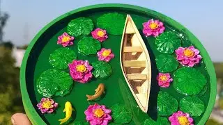 রেজিন দিয়ে পদ্মপুকুর 