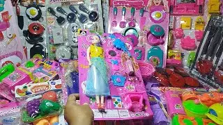 4 minutes satisfying with unboxing cute kitchen set (Lots of Accessories!) Asmr satisfying