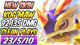 92,135 DAMAGE INSANE FULL ATTACK SPEED DIAMOND KOG'MAW NEW SKIN | Build & Runes | League of Legends