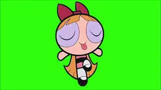 Blossom blows a raspberry (GREEN SCREEN)