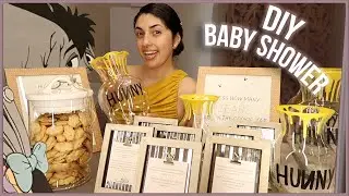 DIY WINNIE THE POOH BABY SHOWER CENTER PIECES, GAMES, GUEST BOOK | EASY & AFFORDABLE