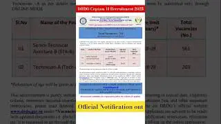 DRDO Ceptam 11 Recruitment 2025 | full Notification out | DRDO Recruitment 2025 | #upgradejob #drdo
