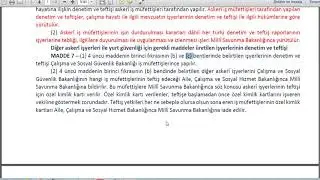 Askeri isyerlerinde isg 2020