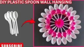How To Make DIY Plastic Spoon Flower Wall Hanging | Spoon Craft Ideas Wall Hanging | DIY Wall Decor