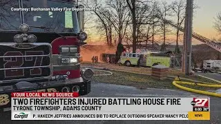 2 firefighters injured while battling Adams County fire