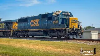 CSXT L225 w/ RARE SD50-3 8536 w/ upset K5HL  ES40DC trailing at track speed in Benson NC 