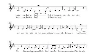 One Day Too Late by Lanny Wolfe - Alto