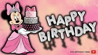 Камила 🎂 Розово-чёрные цвета Минни | Персонализированный торт на день рождения