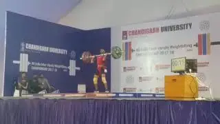 100 kg clean jerk All India interversity competetion 2017-18 in chandigarh university