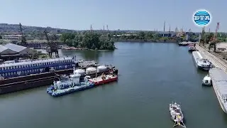 Симулация на сблъсък между два кораба в река Дунав  беше разиграна по време на учение при Русе