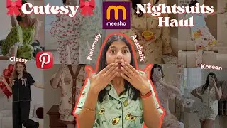 🎀Cutest🎀 Meesho Nightsuits Haul | Pinteresty🫰🏻, Aesthetic, Korean🧸, Summer Friendly☀️|Sneha's Valley