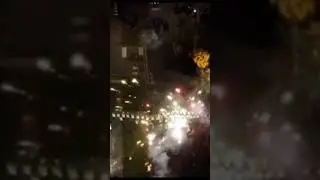 Police petrol-bombed in Bonfire Night disorder