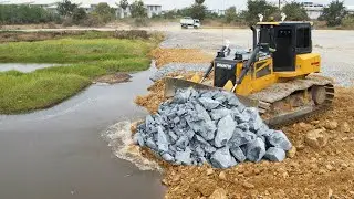 Great Work! Almost Complete Mission Filling Along The Land Border by Strong Heavy Machines Working