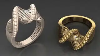 How to make twisted ring in matrix - timelapse -  تایملپس ساخت انگشتر در نرم افزار ماتریکس
