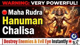 WARNING: Very Powerful! 🔴 Maha Rudra Hanuman Chalisa | Destroy Enemies & Evil Eye Instantly