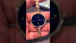 Timex rose gold watch dark blue dial collection #timex #fashion