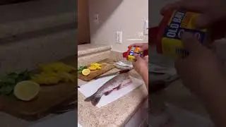 Cooking freshly caught rainbow trout! #cooking #fishing #trout