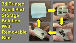3D Print a Small Part Storage System (Removable Bins, With Sorting Surface Funnel Lid)