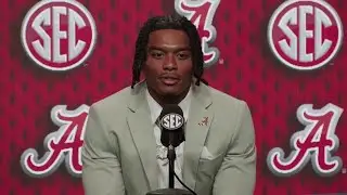 Alabama DB Malachi Moore speaks at 2024 SEC Media Days