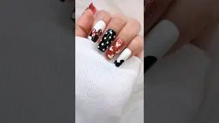 Cute and simple Disney nails!✨ #disneyland #disney #disneynails #nails #nailart #nailarttutorial