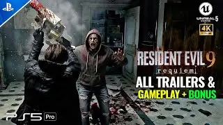 RESIDENT EVIL 9 REQUIEM - ALL TRAILERS & GAMEPLAY DEMO | Leon Story 2026 + BONUS (4K)