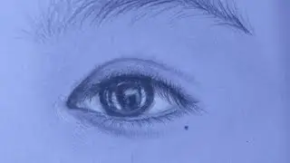 Drawing realistic eye | time lapse video | Suraj Kumar art