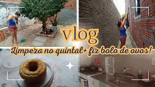 VIDA REAL/ FIZ UMA LIMPEZA NO MEU QUINTAL + FIZ BOLO DE OVOS 🏡✨💖 #limpeza #organização #rotinadodia