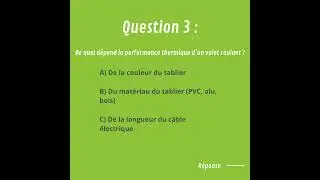 Quiz Les volets roulants