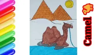 Camel super easy coloring for kids and toddlers #learncoloring