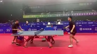 Fan Zhendong Training with Coach Wang Hao 樊振东衔接训练，教练王皓