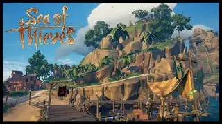 Ancient Spire Outpost - Sea of Thieves |🎧 Ambient Soundscape 🎧| ASMR | Tropical Pirate Island Town