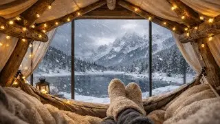 Winter Quiet &ndash; Cozy Snowfall at a Frozen Lake (Relaxing Noise & Nature) | 1 Hour