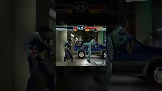 fighting in the parking lot Jin vs. Hwoarang (Tekken 4)