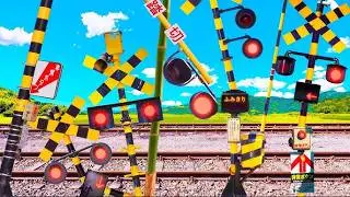 Fumikiri train | Railroad Crossings | Train signal cartoon, 踏切カンカン  | Fumikiri Railroad crossing