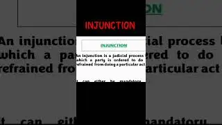 WHAT IS INJUNCTION | DEFINITION #injunction  #cpclectures #cpc #ytshorts #shorts